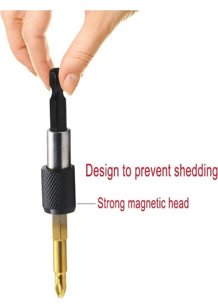 150MM Yeni Siyah 1/4 Hex Shank Hızlı Bırakma Elektrikli Matkap Manyetik Tornavida Bit Tutucu 60MM Yüksek Kalite (Yurt Dışından)