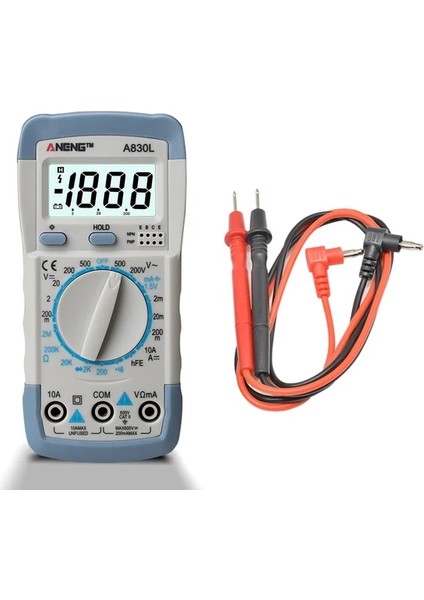 E LCD Dijital Multimetre A830L Ac Dc Gerilim Diyot Frekans Multitester Akım Test Cihazı Buzzer Fonksiyonlu Aydınlık Ekran (Yurt Dışından)