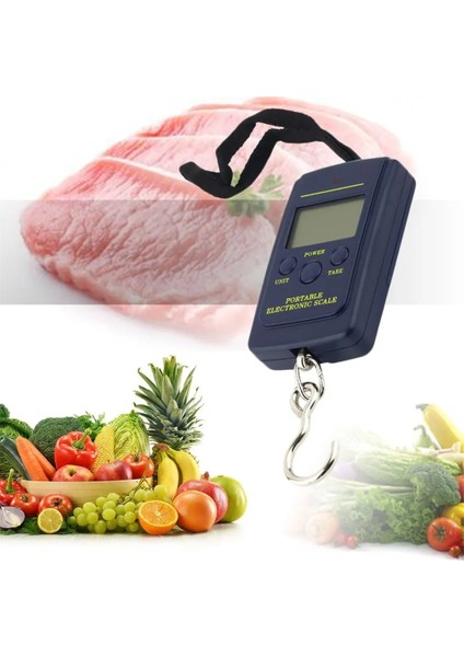 1 Adet Çok Fonksiyonlu Mini 40 KG/10G Elektronik Asılı Balıkçılık Bagaj Taşınabilir Dijital Kullanışlı Cep Ağırlık Kanca Ölçeği (Yurt Dışından) modelleri