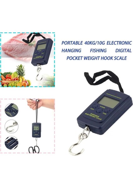 1 Adet Çok Fonksiyonlu Mini 40 KG/10G Elektronik Asılı Balıkçılık Bagaj Taşınabilir Dijital Kullanışlı Cep Ağırlık Kanca Ölçeği (Yurt Dışından) fırsatları