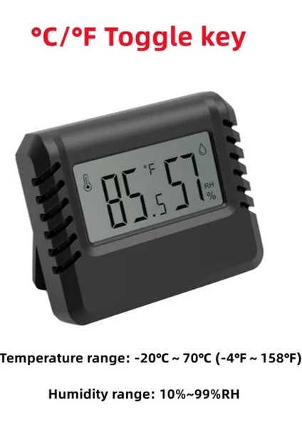 Yeni-C-F-Siyah Mini LCD Dijital Kapalı Uygun Sıcaklık Sensörü Nem Ölçer Ölçer Aletleri Kablo Termometre Higrometre Sıcaklık (Yurt Dışından)
