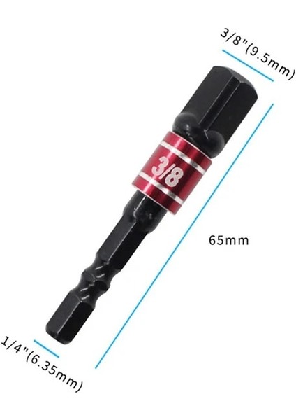 Balck 3-8 1 Adet Matkap Soket Adaptörü Darbeli Matkap Hex Shank Uzatma Çubuğu 1/4 3/8 1/2 Kare Kafa Matkap Ucu Adaptörü El Aletleri (Yurt Dışından)