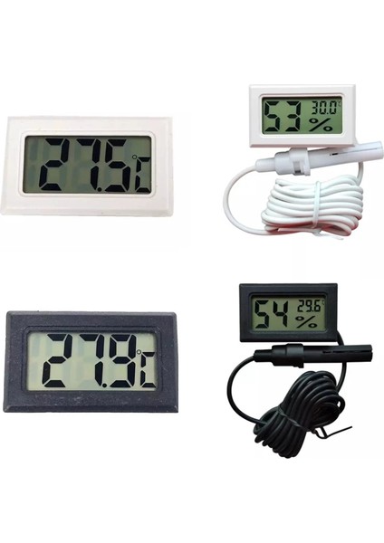Telsiz Beyaz Mini LCD Dijital Iç Mekan Termometre Higrometre Sıcaklık Iç Mekan Uygun Sıcaklık Sensörü Nem Ölçer Ölçer Aletleri (Yurt Dışından)