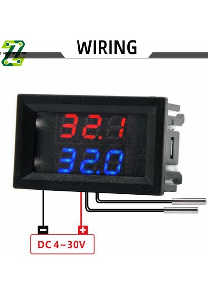 DC4-28V Dc 4-28V LED Ekran Çift Kırmızı Mavi Dijital Sıcaklık Sensörü Termometre Ntc Çift Prob Kablosu (Yurt Dışından) fiyatları