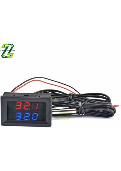 DC4-28V Dc 4-28V LED Ekran Çift Kırmızı Mavi Dijital Sıcaklık Sensörü Termometre Ntc Çift Prob Kablosu (Yurt Dışından) fırsatları