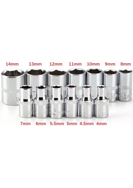 13MM 1 Adet 4-14MM 1/4in Kafa Altıgen Anahtarlar Lokma Anahtar Metrik Çift Uçlu Altıgenler Kol Oluklu Cırcır Sürücü Tornavida Uçları Setleri Aracı (Yurt Dışından)