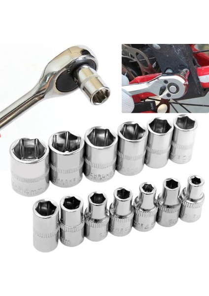 13MM 1 Adet 4-14MM 1/4in Kafa Altıgen Anahtarlar Lokma Anahtar Metrik Çift Uçlu Altıgenler Kol Oluklu Cırcır Sürücü Tornavida Uçları Setleri Aracı (Yurt Dışından)