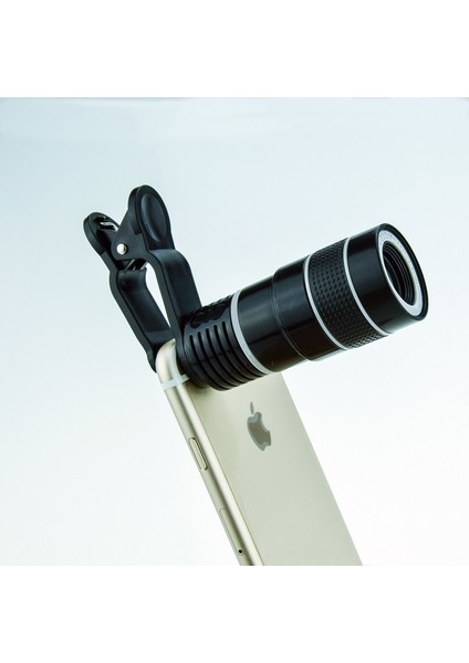 Beyaz Yeni 8X18 Cep Telefonu Monoküler Teleskop Evrensel Klip ile Vinyet Olmadan Herhangi Bir Cep Telefonu Teleskop Kamera Adaptörü (Yurt Dışından) modelleri
