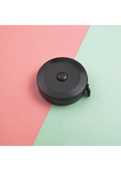 Siyah 1.5 M/60 Inç Siyah Mezura Otomatik Esnek Mini Dikiş Ölçüm Bandı Çift Taraflı Geri Çekilebilir Alet Vücut Terzi Bant Cetvel (Yurt Dışından)