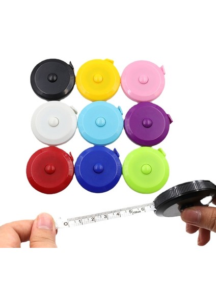Mavi 1.5m 1.5m Yuvarlak Mezura Otomatik Geri Çekilebilir Taşınabilir Mini Bant Yumuşak Ölçüm Bandı Gövde, Dikiş ve Terzi Ölçme Aracı (Yurt Dışından) fiyatları