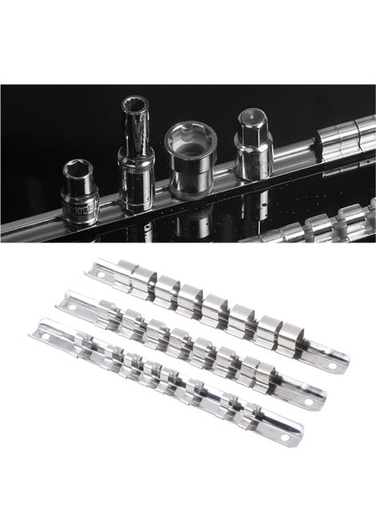 Sekizinci Soket Raf Tutucu 1/4 "3/8" 1/2 "8 Klipsli Raylı Takım Organizatör Depolama 28TC (Yurt Dışından) fiyatları