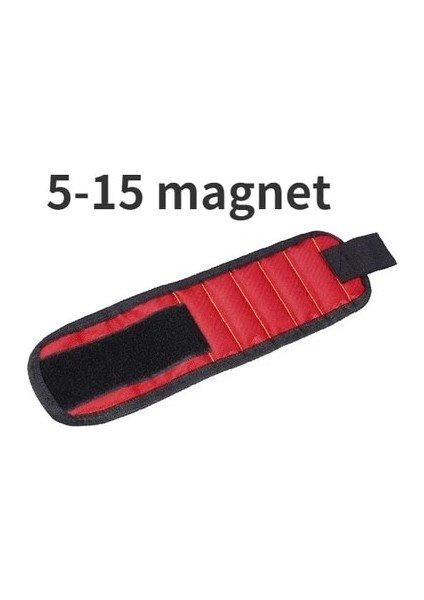 Red-5-15 Yeni Güçlü Manyetik Bilek Kayışı Vida Somunu Cıvata Matkap Tamir Kiti Saklama Kutusu Taşınabilir Alet Çantası Tamir Kiti Organizatör Depolama (Yurt Dışından)