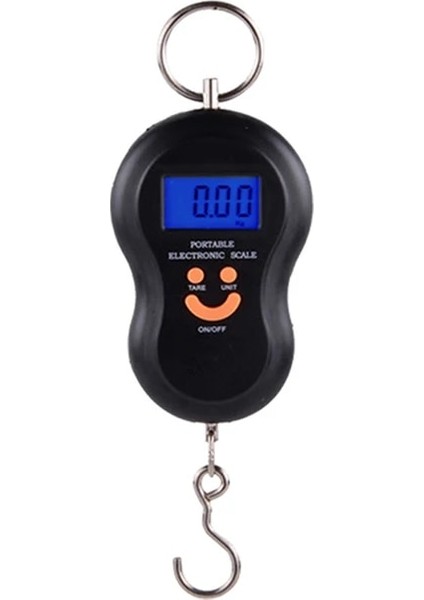 Siyah Terazi Taşınabilir Dijital Mutfak Terazisi Mini Ölçekli Elektronik Balıkçılık Bagaj Seyahat Ağırlık Steelyard 50 kg 10G Ağırlık (Yurt Dışından)