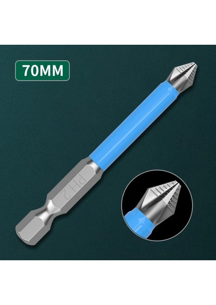 70MM 50/65/90/150MM Ph2 Çapraz Bit Matkap Kafası Tornavida Uçları El Aletleri Kaymaz Elektrikli Hex Shank Manyetik Tornavida Matkap Ucu (Yurt Dışından)