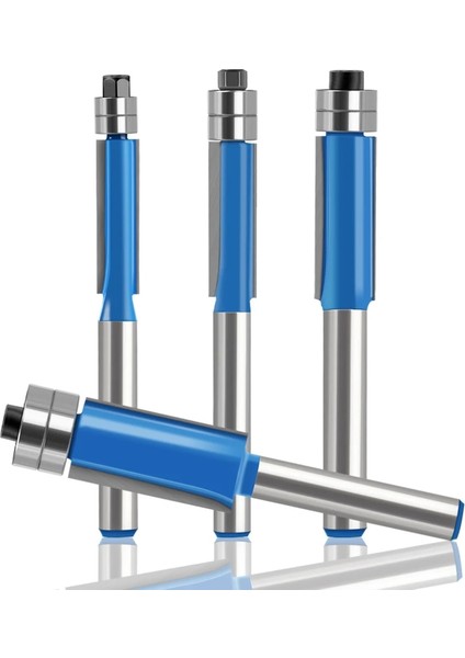 6x6.35 Çap 1/4'' 5/16'' 3/8''1/2'' Freze Ucu 6mm1/4'' Shank Flush Trime Bit, Ahşap Kırpma Kesiciler Için Iki Barikatlı Freze Uçları (Yurt Dışından)