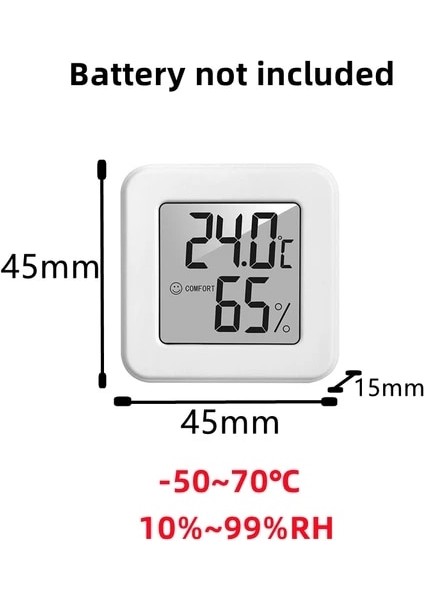 1207-W Mini Iç Mekan Termometresi LCD Dijital Sıcaklık Odası Higrometre Ölçer Sensörü Nem Ölçer Iç Mekan Termometresi Sıcaklık (Yurt Dışından)
