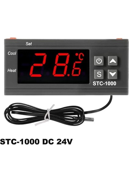 24V Dijital Sıcaklık Kontrol Cihazı STC-1000 Termostat Termoregülatör Inkübatör Röle LED 10A 12V/24V/110V/220V Isıtma Soğutma (Yurt Dışından)