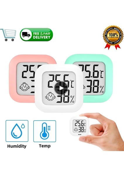 1 Adet Beyaz Mini LCD Dijital Termometre Higrometre Kapalı Dış Sıcaklık Ev Higrometre Ölçer Sensörü Sıcaklık Nem Ölçer Aracı (Yurt Dışından) fiyatları