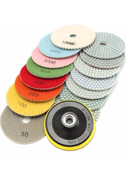 1000 Mesh 1 Adet Elmas Parlatma Pedleri 10CM 4 Inç Islak/kuru Cila Taşlama Taşları Ped Granit Beton Mermer Için Dayanıklı (Yurt Dışından)