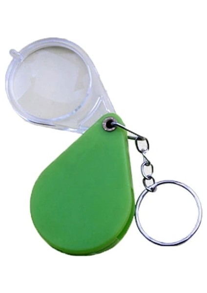 Yeşil 1 Adet Mini Cep Büyüteç Hediye Katlanır Büyüteç Anahtarlık Ile, Harita Okumak Için 10X Plastik Büyüteç, La (Yurt Dışından)