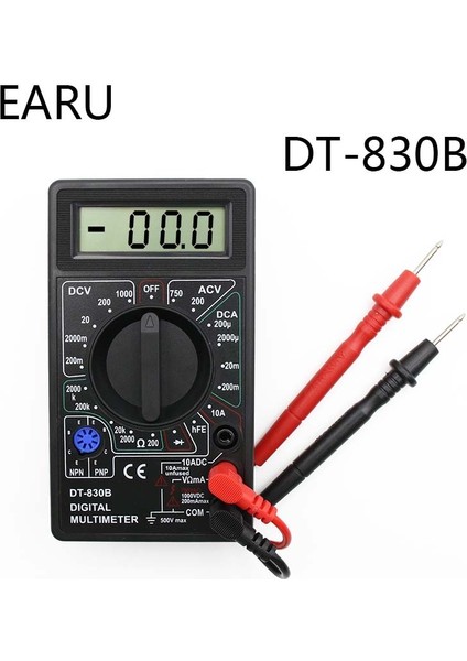 Pembe 1 Takım LCD Dijital Multimetre Ac/dc 750/1000 V Dijital Mini Multimetre Probu Voltmetre Ampermetre Ohm Test Cihazı Metre Gerilim Akım (Yurt Dışından)