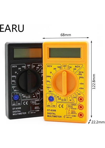 Pembe 1 Takım LCD Dijital Multimetre Ac/dc 750/1000 V Dijital Mini Multimetre Probu Voltmetre Ampermetre Ohm Test Cihazı Metre Gerilim Akım (Yurt Dışından)