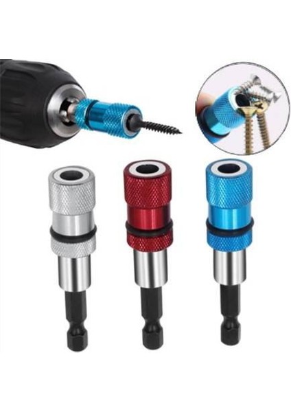 Mavi 1/4 Inç Hex Shank Tornavida 6.35MM Manyetik Tornavida Bit Tutucu Hex Sürücü Matkap Uçları ile Bar Uzatma Scewdriver Bit (Yurt Dışından) modelleri