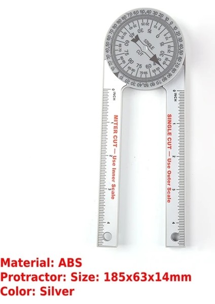 01 360 Derece Gönye Testere Iletki Dijital Iletki Cetvel Inklinometre Iletki Gönye Testere Açısı Abs Seviye Ölçer Ölçme Aracı (Yurt Dışından)