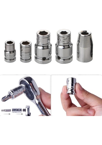 1 2X8MM 1/4 "3/8" 1/2" Cırcır Soket Adaptör Soketi Hex Bit Tutucu Dönüştürücü Anahtar Sürücü Adaptörü Hızlı Bırakma Alet Takımı Розетки (Yurt Dışından)