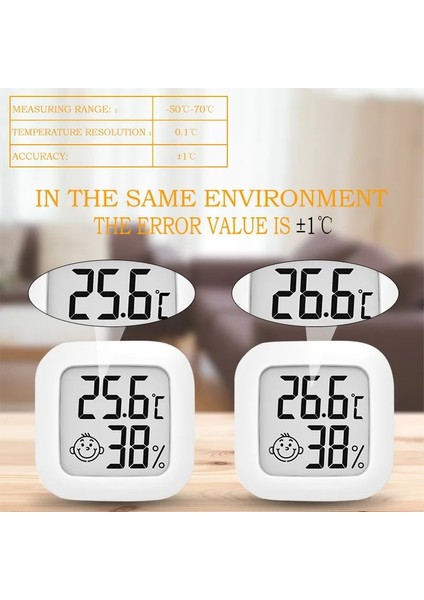 1 Adet Beyaz Mini LCD Dijital Termometre Higrometre Kapalı Dış Sıcaklık Ev Higrometre Ölçer Sensörü Sıcaklık Nem Ölçer Aracı (Yurt Dışından) indirimleri
