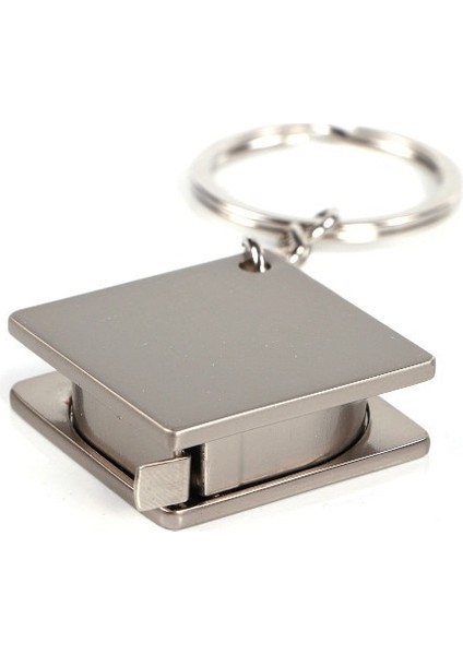 04 Yaratıcı Ölçme Araçları Paslanmaz Çelik Geri Çekilebilir Cetvel Mezura Anahtarlık Anahtarlık Ölçme Araçları Anahtarlık Çekme Cetveli (Yurt Dışından)