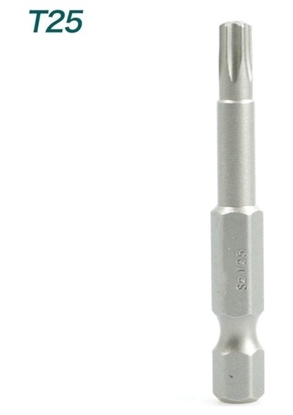 T25 50MM Torx Tornavida Uçları Delikli T5, Torx6, T7, T15 T20 T25 T27 T30 1/4 Inç Hex Shank Elektrikli Tornavida Yıldız Bit Seti (Yurt Dışından)