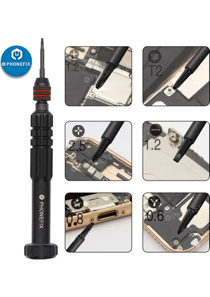 6 In 1 Hassas Sökmeye Manyetik Torx Çapraz Pentalobe Kafa Tornavida Bit Tamir Kiti iPhone Android Cep Telefonu Için Açık Aracı (Yurt Dışından) modelleri