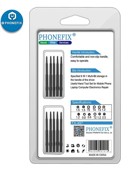 6 In 1 Hassas Sökmeye Manyetik Torx Çapraz Pentalobe Kafa Tornavida Bit Tamir Kiti iPhone Android Cep Telefonu Için Açık Aracı (Yurt Dışından) indirimleri