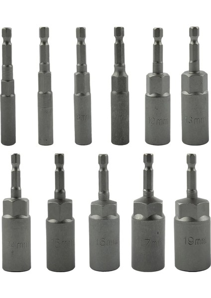 12MM 1 Adet Altıgen Soket Kol Nozulları Somun Anahtarı Seti 80MM Uzunluk 1/4 "güç Somunları Sürücü Soket Tornavida Seti Uçları Setleri Araçları 5.5-17MM (Yurt Dışından)