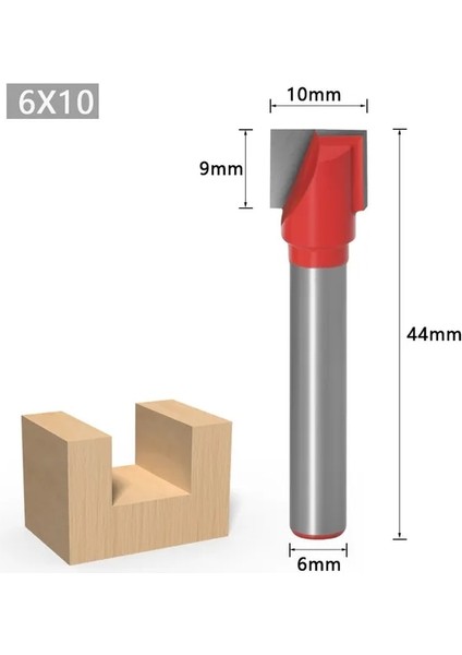 6X10MM 2A 6/8mm Shank Temizleme Alt Gravür Yönlendirici Bit Ağaç Işleme Aleti Katı Karbür Ahşap Freze Kesicisi End Mill 10/22/28/32MM (Yurt Dışından)