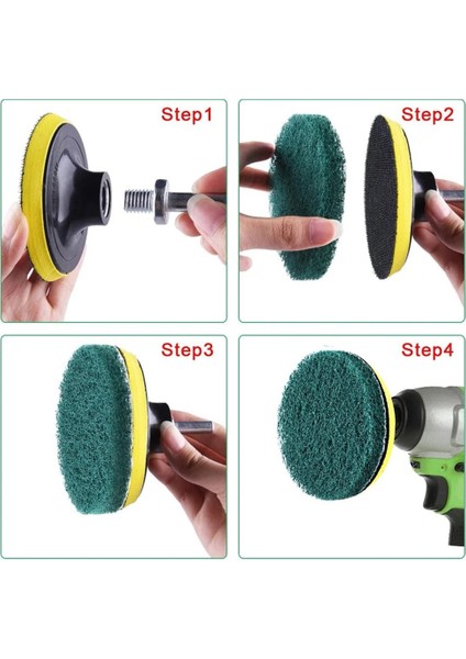 Mavi (2500) 5 Adet 4 Inç Naylon Parlatma Pedi Temizlik Bezi Ovma Pedi Endüstriyel Ovma Pedleri 240/400/800 # Fit 4 "kanca Döngü Zımpara Pedleri (Yurt Dışından) modelleri