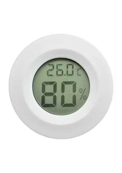 Beyaz 2 In1 Dijital Termometre Higrometre Mini LCD Dijital Sıcaklık Nem Ölçer Dedektörü Thermograph Kapalı Oda Enstrüman (Yurt Dışından)