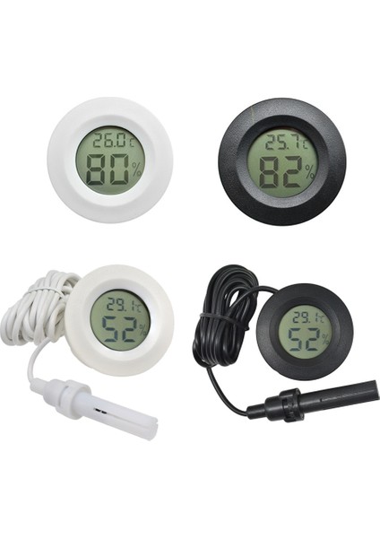 Problu Beyaz Mini Dijital LCD Termometre Higrometre Ölçer Dondurucu Test Cihazı Sıcaklık Sensörü Nem Ölçer Dedektörü Monitör Kapalı Pet Araba (Yurt Dışından) fiyatları