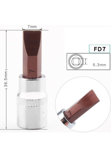 Fd7 1 Adet 1/4 "inç Sürücü Bit Soket Hex Torx Phillips Oluklu Pozi Uçları Adaptör Anahtarı Anahtarı Cırcır Kol Somun Tornavida Aracı (Yurt Dışından)