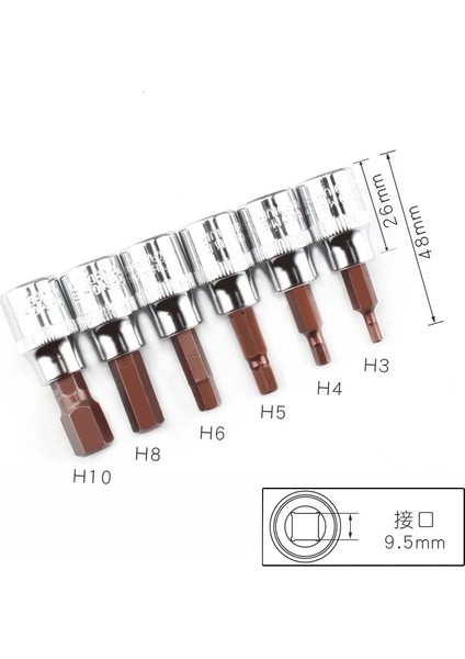 Fd7 1 Adet 1/4 "inç Sürücü Bit Soket Hex Torx Phillips Oluklu Pozi Uçları Adaptör Anahtarı Anahtarı Cırcır Kol Somun Tornavida Aracı (Yurt Dışından)