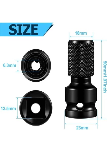 1 Adet Standart 1/2 "kare 1/4" Altıgen Cırcır Lokma Anahtar Soket Adaptörü Ingiliz Anahtarı Takımı Sürücü Dönüştürücü Evrensel Uyarlanabilir Darbe Aracı (Yurt Dışından)