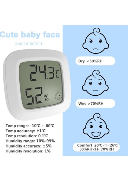 A Tipi Mini LCD Dijital Higrometre Termometre Kapalı Elektronik Sıcaklık Nem Ölçer Sensör Ölçer Hava Istasyonu Higrometro (Yurt Dışından) fırsatları