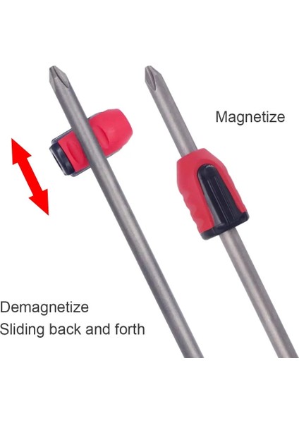 3 Adet Mix 3/2 Adet Tornavida Bit Manyetik Halka 1/4 ''şap Tornavida Plastik 2in1 Güçlü Magnetizer Demagnetizer Elektrikli Vida Ucu (Yurt Dışından)