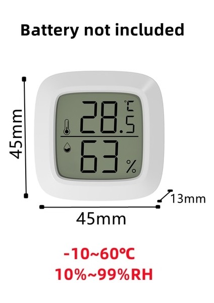 C-Beyaz Yeni Mini LCD Dijital Termometre Higrometre Kapalı Elektronik Sıcaklık Higrometre Sensörü Ölçer Ev Termometresi (Yurt Dışından)