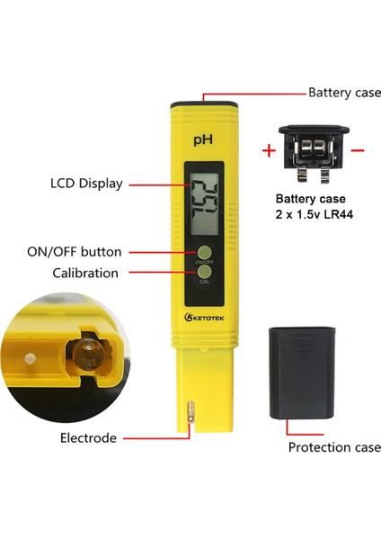 Tds Ec Metre Kt-1 Taşınabilir Dijital Atc Ph Ölçer ve Tdsec 0-9999US/CM 0-9999PPM 0.00~14.00 Akvaryum Havuz Suyu Şarap Idrar Otomatik Kalibrasyon (Yurt Dışından) fiyatları