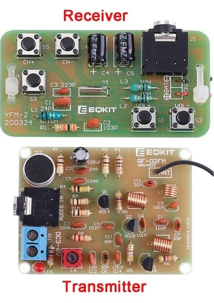Verici-Alıcı 76-108MHZ Fm Stereo Radyo Dıy Kiti Kablosuz Fm Radyo Verici ve Alıcı Modülü Frekans Modülasyonu Lehimleme Uygulaması (Yurt Dışından)