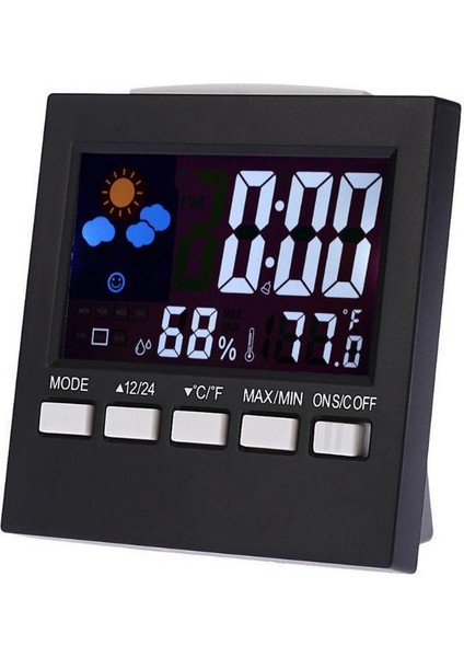 LCD Dijital Termometre Hava Istasyonu Saat Çalar Saat Takvim Oda Ev Higrometre Termometre Sıcaklık Nem Ölçer (Yurt Dışından) fiyatları