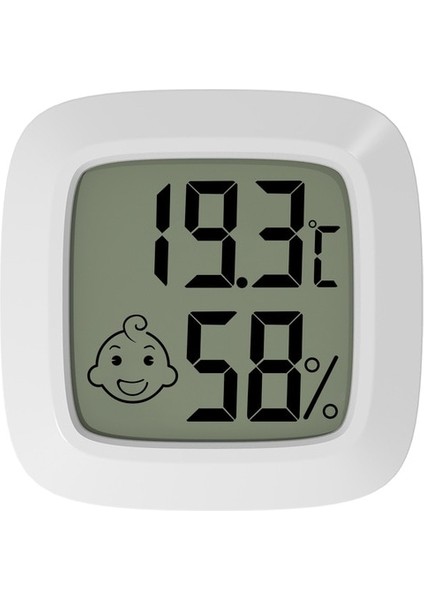 Smile Celsius Mini Higrometre ve Termometre LCD Dijital Ekran Kapalı Oda Higrometre Ölçer Sensörü Çift Taraflı Tutkallı Nem Ölçer (Yurt Dışından)