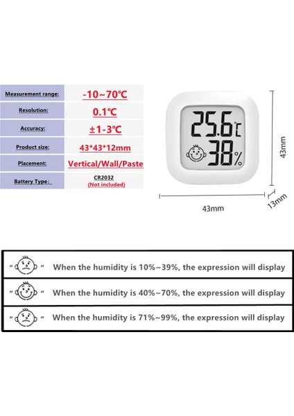 C-F-Beyaz Mini Iç Mekan Termometresi LCD Dijital Sıcaklık Odası Higrometre Ölçer Sensörü Nem Ölçer Iç Mekan Termometresi Sıcaklık (Yurt Dışından) fırsatları